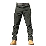 Generisch Herren Cargo Sporthose Trainingshose Biker Hose JoggJeans Hosen Herren Arbeitshosen Männer Grün Cargo Hose Herren Beige Silber Hose Herren