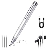 JUSTSTONE Digital Voice Recorder 100 GB, 1600 Stunden Aufnahmekapazität, 360° Surround-Aufnahme, One-Touch Aufnahme, Sprachaktivierung,AI Geräuschunterdrückung, Ideal für Klassenzimmer und Meetings