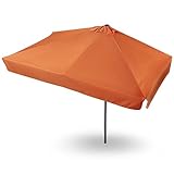 habeig Halbrunder/Rechteckiger Wandschirm für Balkon oder Terrasse, 228x255 cm, Polyester, Aluminium (62471 Terrakotta)