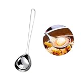 Warmhm 3 Stück Teiliges Suppenlöffel Rund Poliert Glatt Langlebig Lebensmittelecht Spülmaschinenfest für Haushalt und Gastronomie
