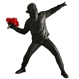 PIGPIGFLY Banksy Figur Skulptur,Figuren,Deko Wohnzimmer,Home Store Dekoration, Modern Abstract Kunst Skulpturen Deko, Bürodekorationen,Polyresin, Geschenk(Schwarz