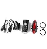 Fahrradlichter-Set, vorne und hinten, USB wiederaufladbar, super helle LED, für Rennrad und Mountainbike
