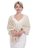 DiaryLook Kaschmir Schal Damen Winter Warm abendkleid Pashmina Schals tücher für Frauen Blanket Scarf Beige