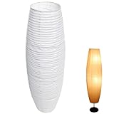 Papier Stehlampe Lampenschirm, Standleuchte Ersatzschirm, Nordischer Stil Stehlampen Lichtabdeckung, Reispapier Stehlampe Lampenschirm Vintage Deko für Wohnzimmer, Schlafzimmer, Hotel, 137cm Hoch