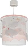 Dalber Lampe kinderzimmer, kinderlampe Pendelleuchte Hängelampe, Deckenleuchte Kinder, Deckenlampe kinderzimmer Whale Dreams Wale Rosa Tiere, 61172S, E27