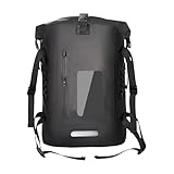 Strapazierfähiger Bergsteiger-Rucksack, wasserabweisend, ergonomische Netz-Schultergurte, reflektierend, wasserabweisend, Wandern, Schwarz , 30L