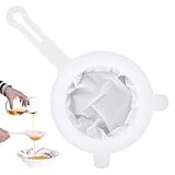 Feines Sieb, 400 Mesh Nylon Haarsieb Küche Kunststoff Passiersieb mit Griff Ultrafeines Trichterfilter Haushaltssieb Küchensieb für Saft, Milch, Kaffee, Sojamilch