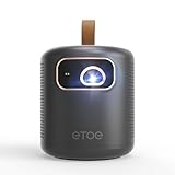 Smart Beamer mit Akku,Google TV,1080P FHD, ETOE Dolphin 500ANSI DLP Beamer 4k heimkino mit Autofokus/Trapezkorrektur/WiFi Bluetooth, Projektor für Zuhause Outdoor, 2,5 Std Laufzeit, inkl. Tragetasche