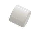 Gardinia Endkappen für Gardinenstangen, 2 Stück, Serie Chicago, Durchmesser 20 mm, Metall, Weiß, 33175, ø 20 mm