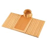 Holzbank Armtisch | Abnehmbarer Anti-Rutsch-Organizer | Faltbare Beistelltische mit Telefonorganizer auf Armlehne, Bankclip auf Tabletttisch