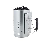 GLÜHZONE KS 200 - Anzündkamin für Grill - Verzinkter Grillstarter (2,5 kg Fassungsvermögen, Stabiler Griff mit Hitzeschild & Kipphilfe) - Kohleanzünder für Holzkohle - Umweltfreundlich & Pflegeleicht