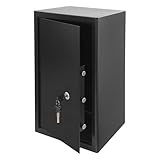 Safe Geldschrank 62.5x37x31cm Gewerbe Safe mit 2 x Schlüssel 60L Sicherheitsschrank für den Heimgebrauch Boden-Wandtresor/Wandsafe für Bargeld Schmuck Dokumente Wertsache