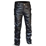 BOTCAM Cargohose Herren Schwarz Security Lange Retro Goth Slim Herrenhose Hose Winter Punk Casual Herrenhose Biker Cargohose Herren