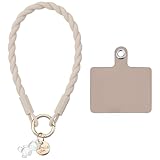 Ymapinc Leuchtender Handykette Kurz Cute Bär Handschlaufe Handy Universal Handyanhänger mit Patch Silikon Handy Sicherheitskette für Meisten Smartphones(Weiß)