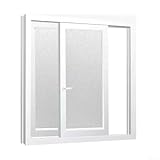 Filteilect Elektrostatische Milchglasfolie, durchscheinend, blickdicht, Sichtschutzfolie mit Schaber, für Badezimmer und Heimwerker, statische Haftung, nein, 6 m Länge (50 cm x 6 m)