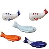 FDDU 5 Stück Essstäbchenhalter Aus Keramik, Stäbchen Halter Essstäbchenablage, Keramik Essstäbchen Rest Ablagen, Fisch-Keramik, für Bankette, Partys Und Restaurants Löffel, Gabeln Dekoration