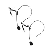 ERINGOGO 2 Stück Kabelgebundenes Headset Mikrofon mit Schraubgewinde Kopfbügelmikrofon für Sprachverstärker Stabile Leistung und Richtungsgebundenes Einwegmikrofon