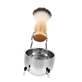MUSISALY 1 Satz Bürstengestell razor rasiere messerscharfer bartbürste set beard care set Herren Rasierständergestell Rasierapparat Seifenschale Brot Rasierset Kleine Schale aus Edelstahl