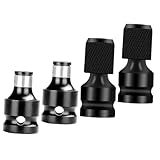 FIXOSHEE 4 Stück Teiliges Stecknuss Adapter Stecknuss für Schlagschrauber und Bohrmaschine Vielseitig Einsetzbar für Auto Bau und Maschinenwartung