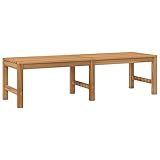 vidaXL Teak Massiv Gartenbank Sitzbank Parkbank Holzbank Massivholzbank Bank Gartenmöbel Terrassenbank Balkonbank Terrasse Outdoor 150cm