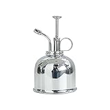 Sprühflasche, Mini-Kupfer-Bewässerungsflasche, Wasserkocher, 300 ml, Sprinklerdosen, Bewässerungstopf (Silber)