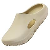 Damen und Herren Garten-Clogs Arch Support Sandalen rutschfeste wasserdichte Pantoletten Schuhe Slip-on Slides Outdoor Hausschuhe, Bone Khaki, 36.5/38.5 EU