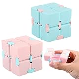 Fidget Toy,2 Stück,Zappeln Spielzeug Cube,Anti-Stress Würfel,Mini Kill Time,für Stress und Angst Linderung Entspannendes,ADHS Spielzeug für Kinder und Erwachsene
