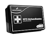 Walser KFZ-Verbandkasten 2022, Auto-Verbandstasche neu, Erste Hilfe Koffer, Notfall-Set Auto, Erste Hilfe Tasche DIN 13164:2022, First Aid Kit schwarz