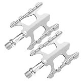 TOYANDONA Klappbare Fahrradpedale Aluminiumlegierung Silber mit Anti Rutsch Oberfläche für Dirtbike und Cruiser Geeignet