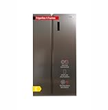 Corberó CFSBSH730NFX Amerikanischer Kühlschrank, 442 l, kein Frost, Inverter, Edelstahl, Türdisplay, LED-Licht, 2 Schubladen, ECO-Funktion, Glasregale, Silberrand, 40 dB, Energieeffizienz E