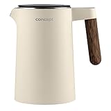 Concept Norwood Wasserkocher aus Edelstahl mit Temperaturregelung 45/60/70/85/90/95/100°C KEEP WARM-Funktion 1,5L 1850-2200 W (Vanille)
