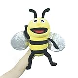lilizzhoumax Handpuppe Biene Kuscheltier Tier Biene Handpuppe aus Plüsch Kawaii Niedliches Rollenspiel interaktives Früherziehungsspielzeug für Kinder Geschenk Insekt Tiere