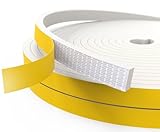Dichtungsband Türdichtung Selbstklebend, Fensterdichtung Siegel Streifen 10mm(B) x 6mm(D) Lärm Schalldämmung Wasserdicht Gummidichtung Abdichtungsband für Türen Fenster Gesamtlänge 10M Lang Weiß