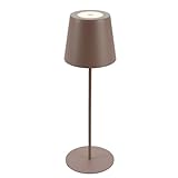 BRILONER - LED Tischlampe kabellos mit Touch, dimmbar in Stufen, höhenverstellbar, Nachttischlampe, Leselampe, LED lampe, Campinglampe, Tischleuchte, Akku Lampe, Outdoor Lampe, 36x10,5 cm, Umbrasand