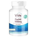 Fischöl - 200 Softgels - 3000mg pro Tagesdosis - mit EPA, DHA und Vitamin E - Hochdosiert - Bioverfügbar - Qualität aus Deutschland - ViVe Supplements