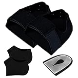 SAMJANE Fersenpolster zur Linderung von Fersenschmerzen, Fersensporn, Achillessehnenentzündung, rissige Ferse, Fersenstützen, Fersenschoner für Druckgeschwüren, Größe L (Damengröße 43-47, Herren 42-42