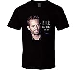 Paul Walker Tribute T-Shirt Rip Fast and Furious Star Nero