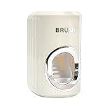 Godneei Zahnpasta Spender Automat & Halter, Wandmontierter Zahnpasta Squeezer, Tube Squeezer & Spender, Hygienischer, Einfach zu Benutzender Zahnpastaspender für das Badezimmer, Weiß