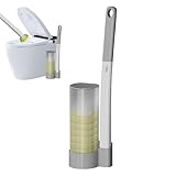 WC-Schüssel-Reinigungsstab, nachfüllbares WC-Scheuerbürsten-Set, Schnellwechsel-Ersatzkopf, Handschrubber für effiziente Badezimmer-Reinigung