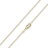 Materia Goldkette Damen Silber 925 40cm lang vergoldet K15-40cm