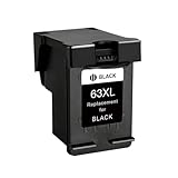 OgbTKiz 63xl Tintenpatronenersatz kompatibel mit Deskjet 1110 1111 1112 2130 2131 2132 2133 2134 2136 Drucker Alizeo 63XL(1pcs Black)