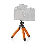 TronicXL 13cm Mini Tisch Kamera Stativ flexibel kompatibel für Canon Nikon Samsung Kodak Panasonic Sony Fuji Rollei Digitalkamera Kompaktkamera Camcorder Flexibles Kamerastativ Halterung Fotostativ