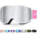 Supertrip Skibrille Damen Herren, Snowboard Brille für Brillenträger, Anti-Fog Zylindrische Skibrillen UV400 Schutz Kompatibler Helm Erwachsene Jugendliche für Skifahren/Skaten/Schneemobil