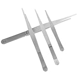 ifundom 4 Stück Teiliges Edelstahl Pinzetten Gartenwerkzeug mit Gezackten Spitzen Lange Griffe Präzise Pflanzenpflege und Manuelle Arbeit Leicht und Stabil für Garten und Outdoor Einsatz