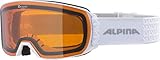 ALPINA NAKISKA - Beschlagfreie, Extrem Robuste & Bruchsichere OTG Skibrille Mit 100% UV-Schutz Für Erwachsene, white, One Size