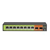SICSOLINK 10-Port 2,5 Gigabit Switch mit 2 × 10G SFP Uplink-Ports, ungemanagt, lüfterlos, kompatibel mit 100/1000/2500Mbps Netzwerk (SL-G0802F)