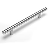 Goldenwarm 10 Stück Griffe für Küchenschränke, 128mm Bohrlochabstand Möbelgriffe Edelstahl, Schubladengriffe, Küchengriffe, Kleiderschrank Griffe, Schrankgriffe Silber