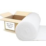 Lederkonzept 1m Polsterwatte Volumenvlies 100g/m², 1m breit x 1,60 lang, ca. 10 mm dick, 1,60 m², 100% Polyester, waschbar, Produktklasse 1, Patchworkvlies, Polstervlies