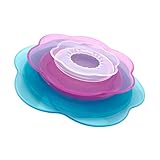 Oxtxuzdm Elastische Silikon-Lebensmittelabdeckungen, universell, passend für Schüsseln, Teller, spülmaschinenfest, mikrowellengeeignet, stabil, auslaufsicher, wiederverwendbar, Silikon-Deckel