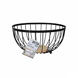 Confortime Rustic Obstschale, Schwarz, 25 x 25 x 13 cm, 390 cm, 12 Stück